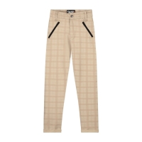 Skurk broek Byron zand geruit
